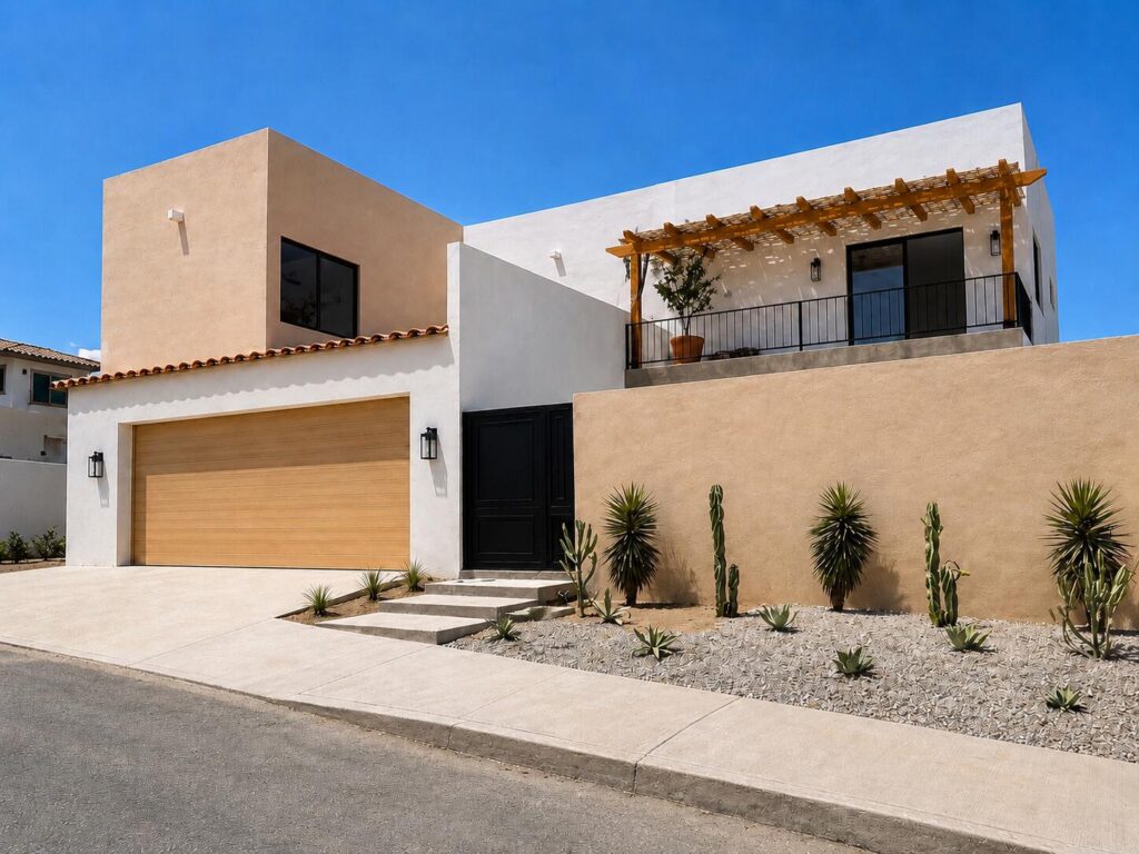 Los Cabos Hacienda Campestre Beautiful 3 bedroom home with additional nanny(maids)quarters, roof top terrace and a garage backing onto the 13th fairway of the prestigious Club Campestre Golf course. Here is your opportunity to own a piece of the established and very sought after community of Hacienda in Campestre. Surrounded by lush green landscape and over head ocean for sale