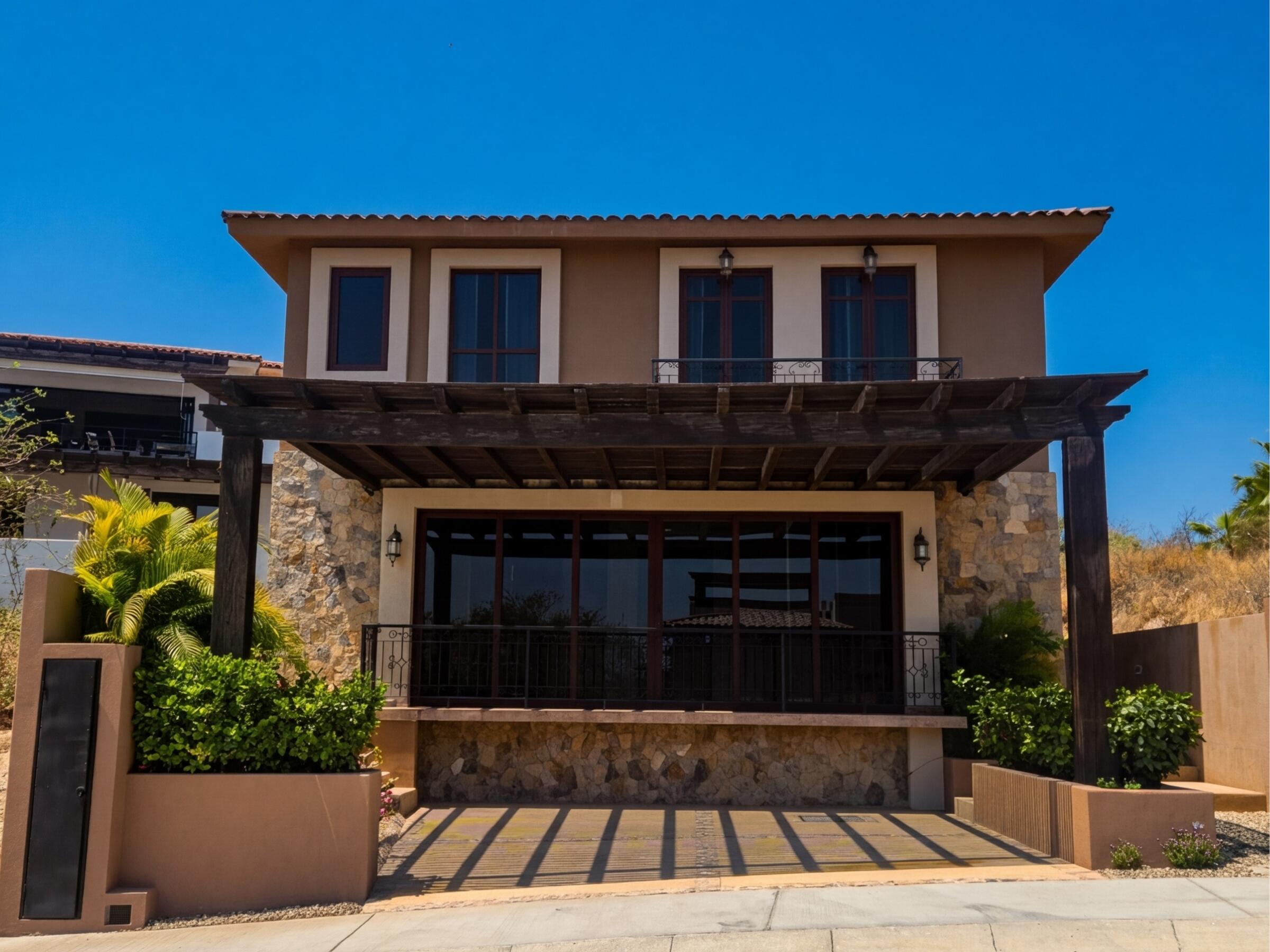 Los Cabos Rancho Paraiso Located in the exclusive community of Rancho Paraiso. This custom 3 bedroom + office and 2.5 bath home are an excellent retreat for the whole family. This home is an entertainer's paradise with large spacious patios on the top and bottom levels. The home is nestled on one of the largest lots in Rancho Paraiso and offers spectacular for sale