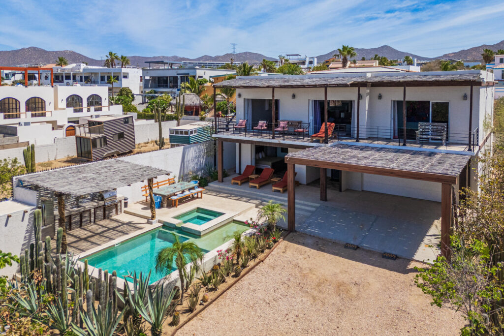 Los Cabos Cabo Bello Casa Blue Fin is a rare DUPLEX investment opportunity in the desirable oceanside community of Cabo Bello. This versatile 4-bedroom, 4-bathroom home offers incredible potential for rental income, full-time or multi-generational living, or both. Each level features 2-bedrooms and 2-bathrooms with private entrances in front and back, making it ideal for generating revenue while maintaining personal privacy or hosting extended family and guests.Enjoy beautiful for sale