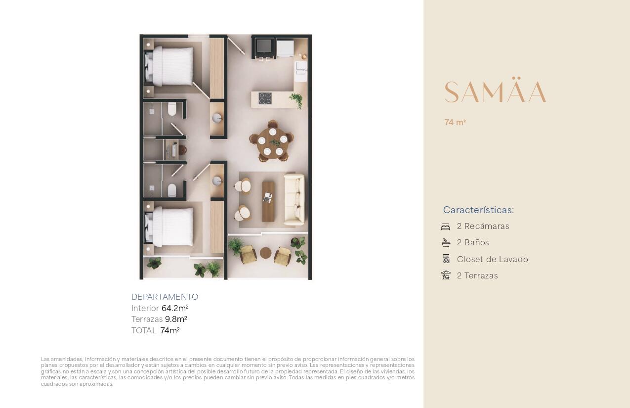 Los Cabos Nahara Cabo Living Comfortable and thoughtfully designed condominium located in the growing El Tezal area, ideal for building equity, generating rental income, or enjoying an exceptional lifestyle in Los Cabos. Offering 74 m² of living space, the residence features two spacious terraces that provide abundant natural light and a bright, open atmosphere.Nahara Cabo Living offers premium amenities, including elevator access, a commercial area, guest house accommodations, swimming pools, a fully equipped fitness center, and paddle and pickleball courts. An outstanding investment opportunity in one of Los Cabos' fastest-growing neighborhoods, combining excellent value, convenience, and long-term appreciation potential. – SAMAA NAHARA CABO LIVING, Cabo Corridor, Cabo Corridor, BS